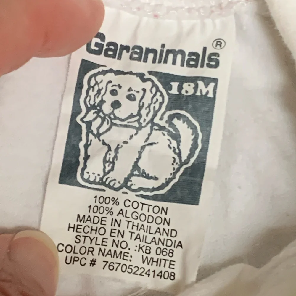 Vintage Garanimals Turtleneck Onesie Boys Girls Size 18M White 1 Piece Bodysuit